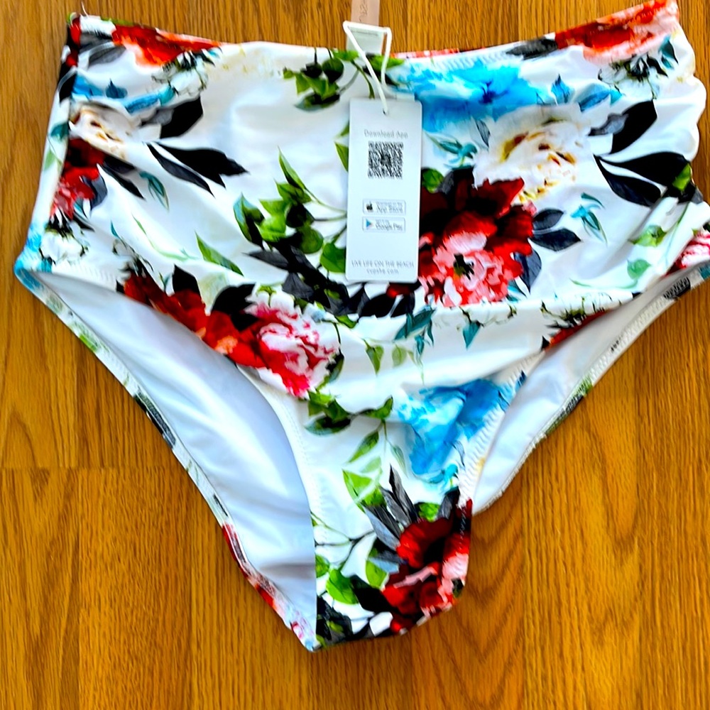 Cupshe womens size XL floral bikini bottoms
